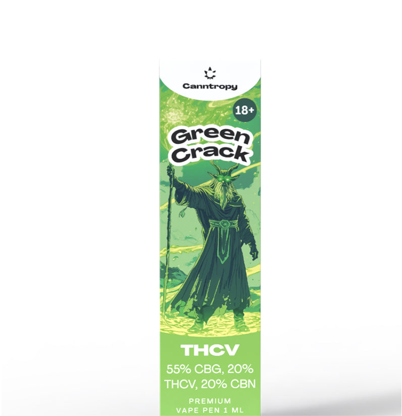 Vape pen usa e getta THC-V 92% GREEN CRACK