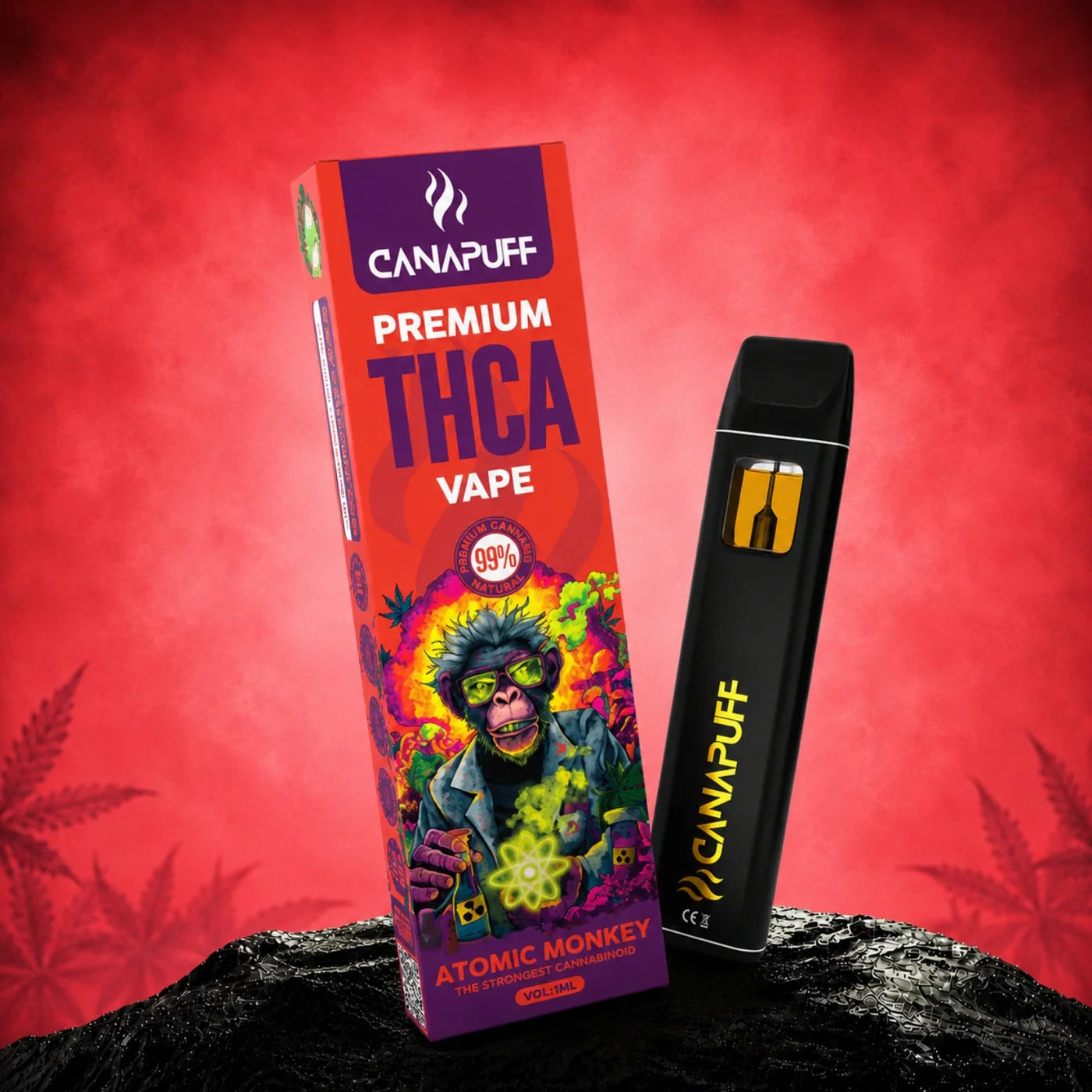 Vape pen usa e getta THCA 99% ATOMIC MONKEY