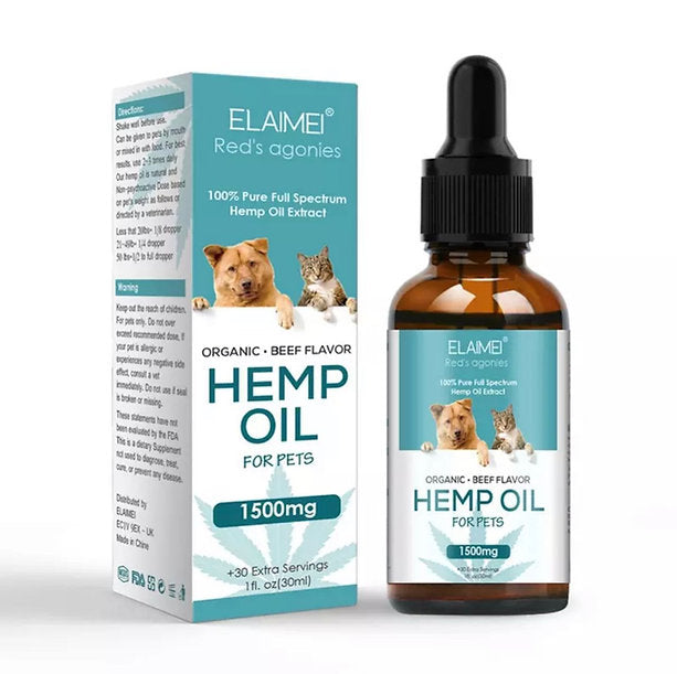 Pet Hemp Oil 8% (Taglia Grande) Dai 6Kg in su