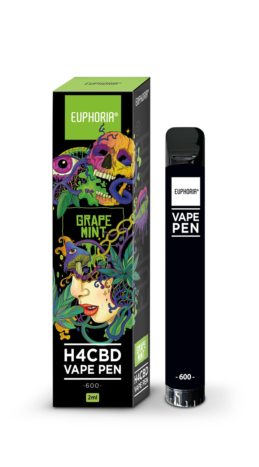Vape pen usa e getta H4CBD 98%, GRAPE MINT