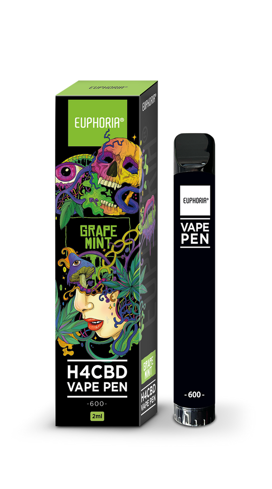Vape pen usa e getta H4CBD 98%, GRAPE MINT