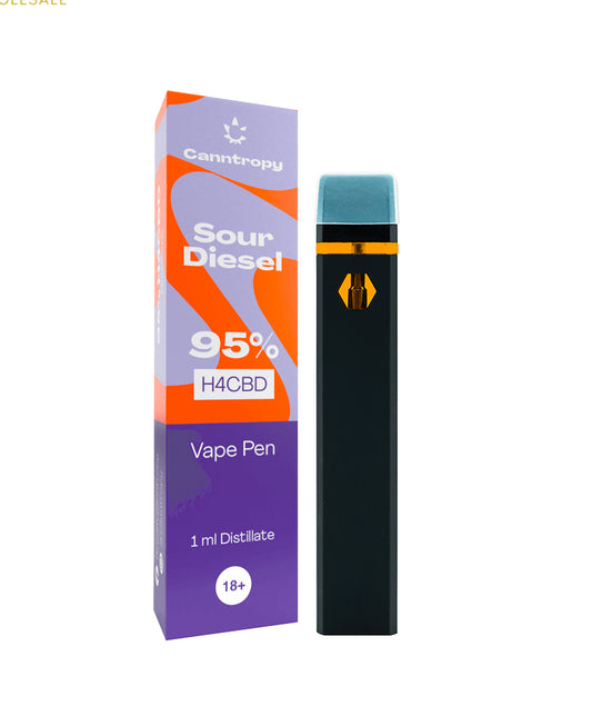 Vape pen usa e getta H4CBD 95%, SOUR DIESEL