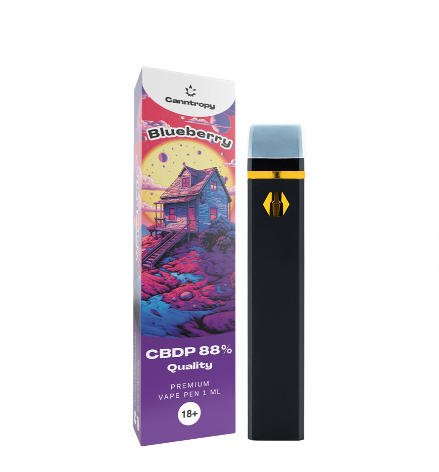 Vape pen usa e getta CBD-P 88%, BLUEBERRY