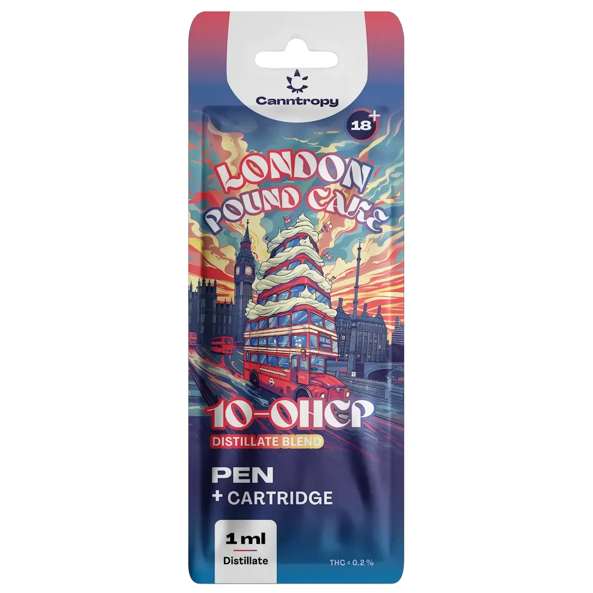 Vape pen usa e getta 10-OHCP 98%LONDON POUND CAKE+ CARTRIDGE