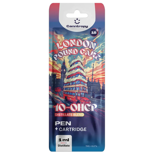 Vape pen usa e getta 10-OHCP 98%LONDON POUND CAKE+ CARTRIDGE