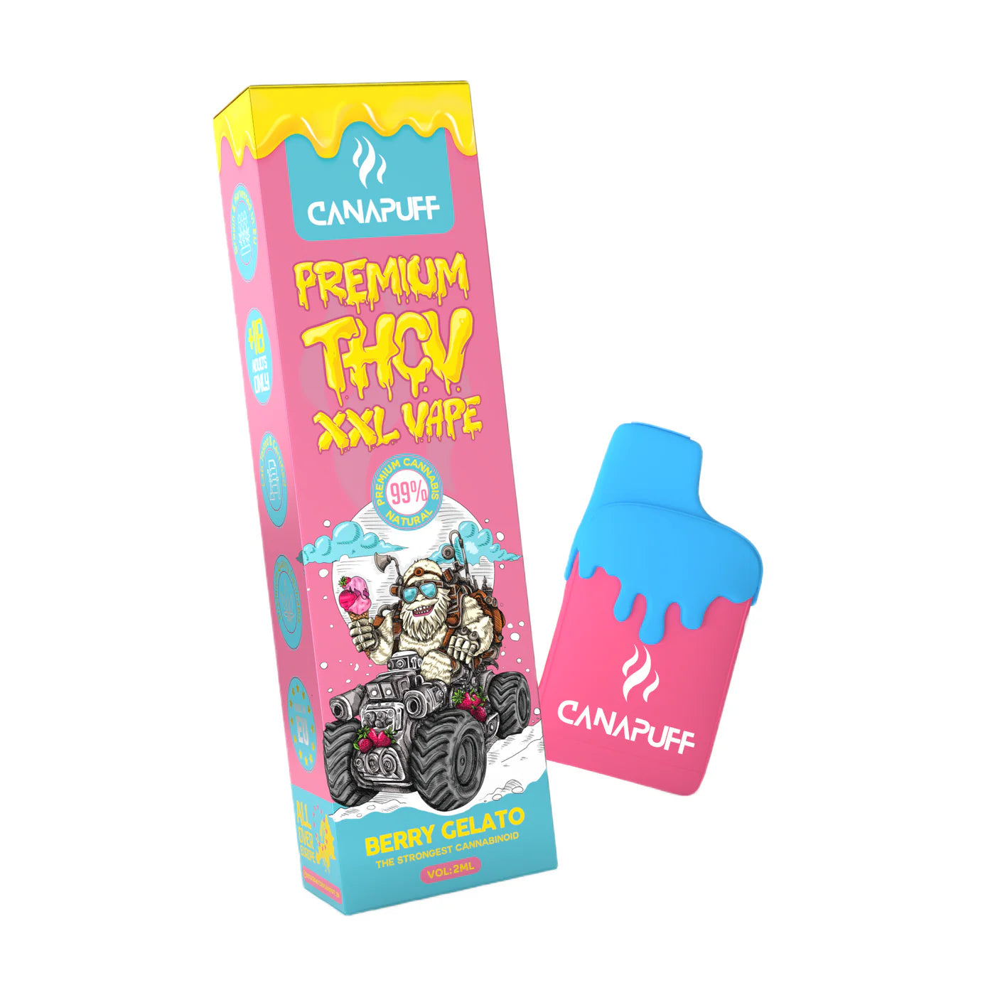 Vape pen usa e getta THC-V 79%, BERRY GELATO