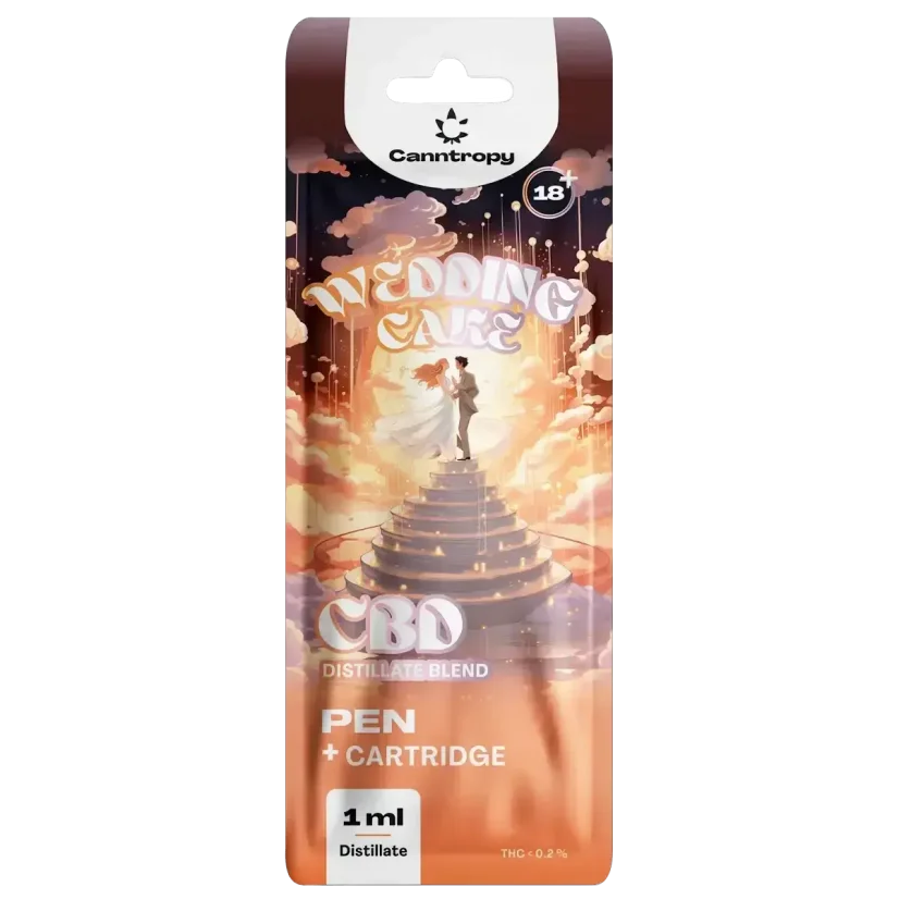 Vape pen usa e getta CBD 74%WEDDING CAKE+ CARTRIDGE