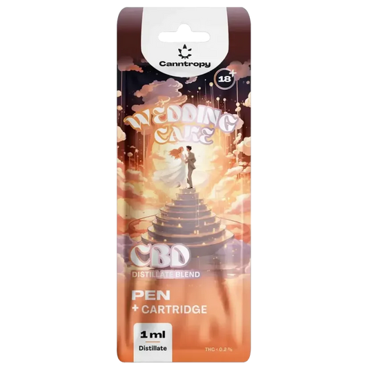 Vape pen usa e getta CBD 74%WEDDING CAKE+ CARTRIDGE
